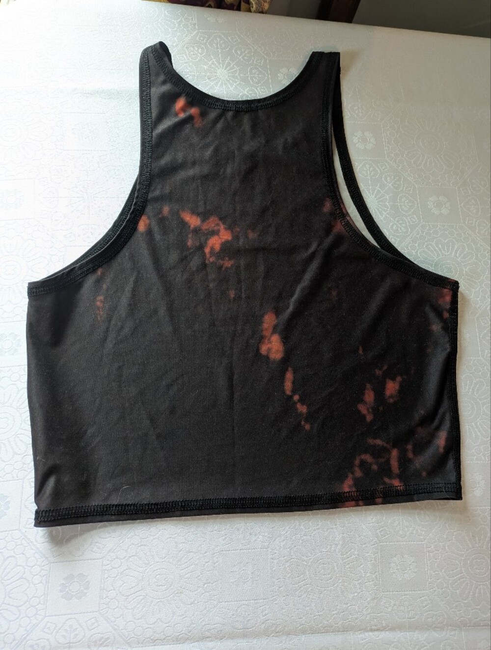 teeki Crop Muscle Festival XS T Shirt w Southwest Skull Graphic - Picture 3 of 6